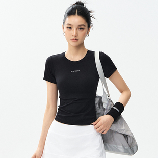 瑜伽短袖女修身显瘦速干透气外穿百搭时尚普拉提训练运动健身T恤