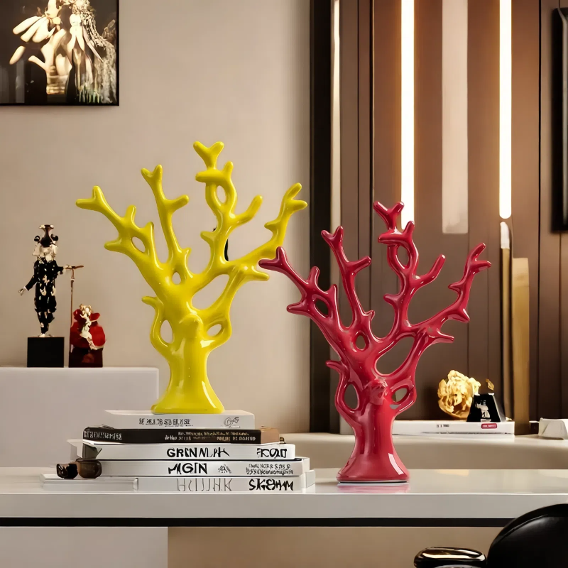 景德镇风水礼物发财树家居装饰