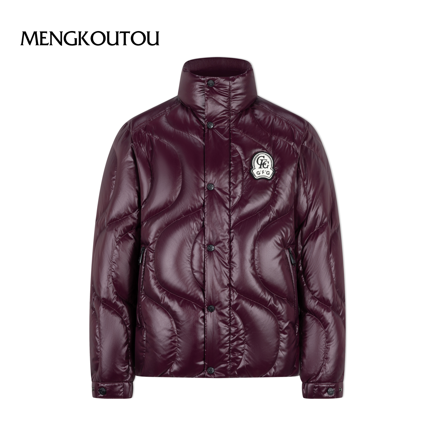 蒙口透冬季立领羽绒服男士百搭