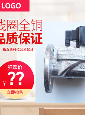 DN40电磁开关阀 水220V电控阀 2018法兰气阀ZCQ ZCS DF-40铜线芯