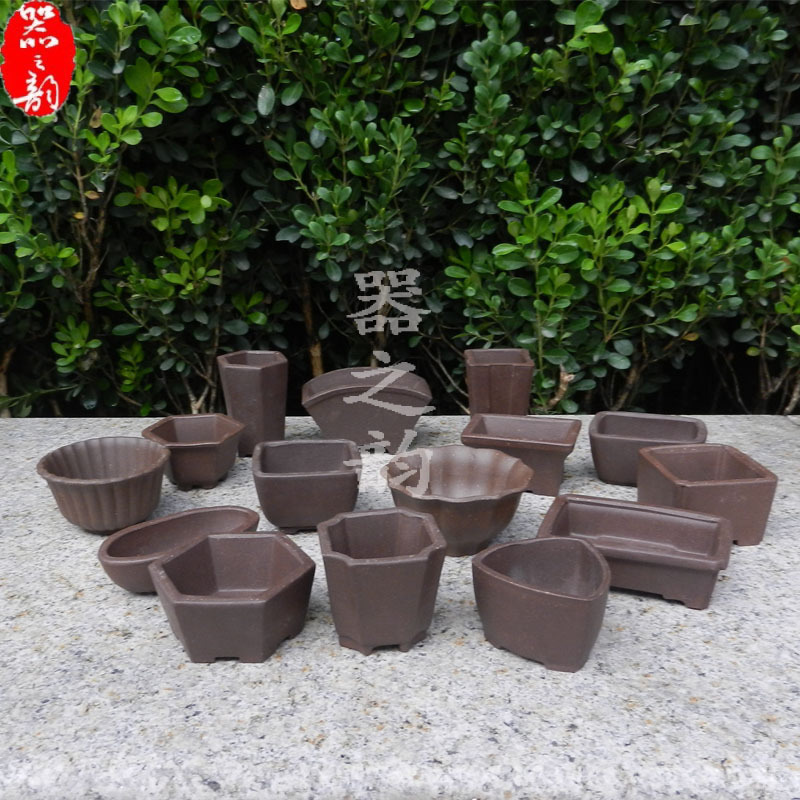 38元包邮特价宜兴紫砂微型迷你多肉植物盆景拇指小花盆器之韵