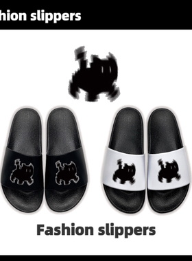 美式潮牌小黑猫拖鞋女夏2023新款ins情侣防滑居家软底外穿凉拖男