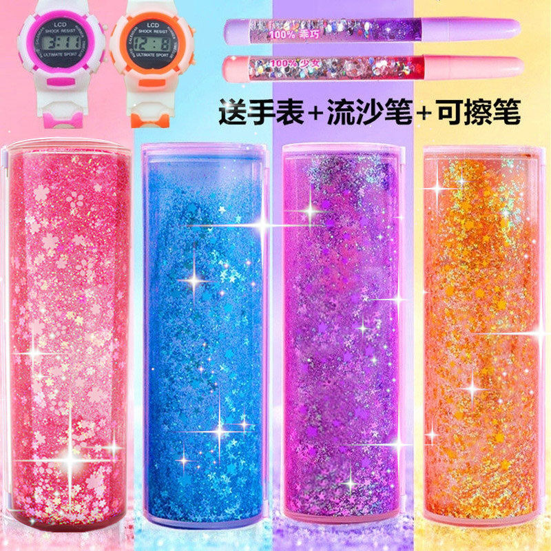网红文具盒女小学生抖音同款流沙铅笔盒男孩创意多功能初高中生学霸文具韩版小清新可爱笔袋个性搞怪铅笔盒|msdalam kategori Kamus elektronik/buku kertas elektronik/alat tulis, bekalan sekolah setiap hari, menulis kes - dari Buy2taobao.com untuk memberikan perkhidmatan ejen Taobao profesional membeli