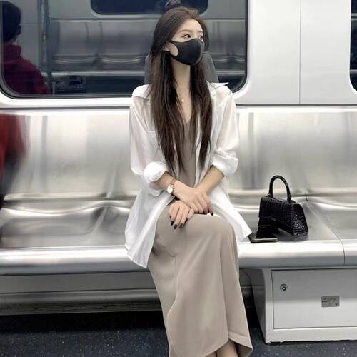 吊带连衣裙夏季新款衬衫洋气