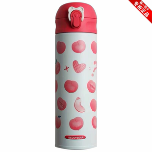 悲剧熊杯具熊水蜜桃保温杯可爱ins水杯夏季旅行女生弹跳杯