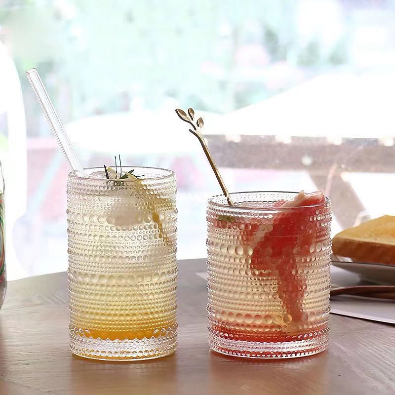 复古浮雕金边圆形奶茶店冷饮杯