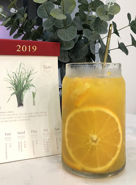 ins网红创意水果茶杯子 大容量个性饮料杯果汁杯奶茶杯子玻璃水杯