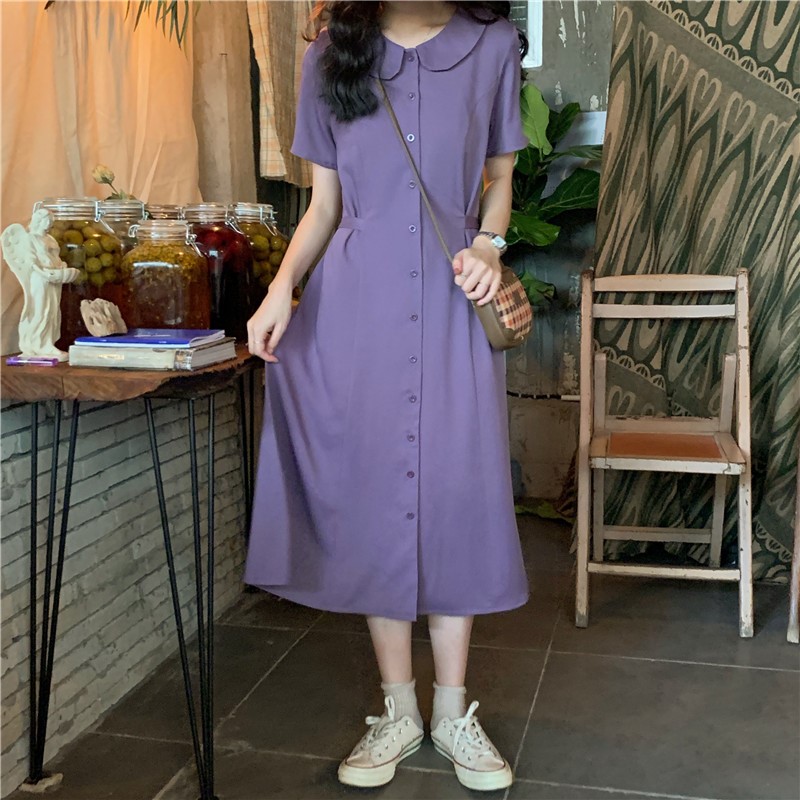小众气质连衣裙2019夏季新款复古显瘦宽松中长裙韩版女装流行裙子|ruв категории Женская одежда, платье - от Buy2taobao.com для оказания профессиональной услуги покупки агента Taobao