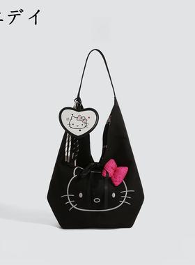 日本hellokitty包包女式慵懒单肩包ins帆布包大容量新款托特包女