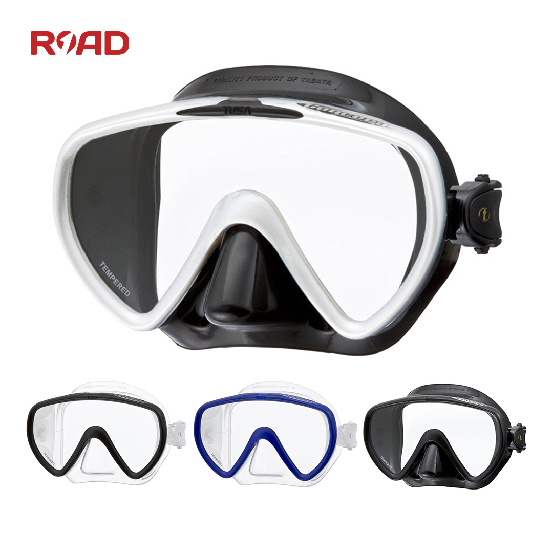 tusa潜水面镜硅胶无框广角视野