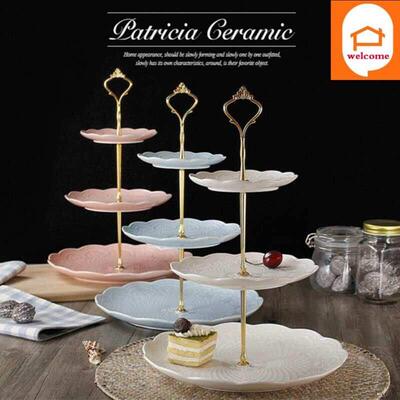 european embossed ceramic platter snack plate cake rack