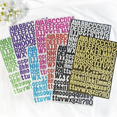 A4 DIY gift colored letter stickers with alphanumer stickers