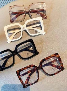 Big Square Anti Blue Light Glasses Womens Glasses rend Compu