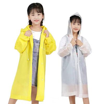 Children Rain Poncho NonDisposable Travel Rain Gear Coat Ou