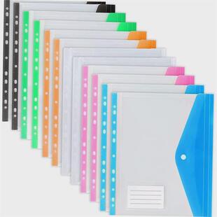 A4 Size Plastic File Folders Wallets Colorful Document Files