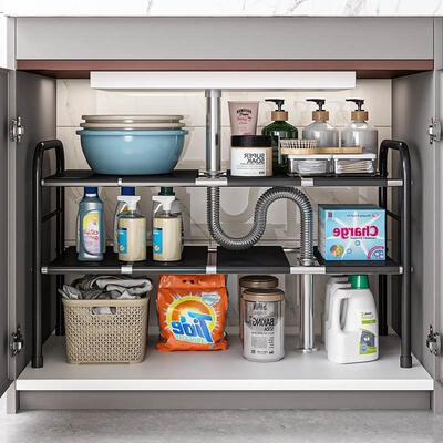Kitchen sink rack seasoning bottle bowl dish storage shelves