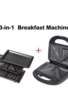 3 in 1 Sandwich Maker Waffle Machine Panini Toaster 220 110v