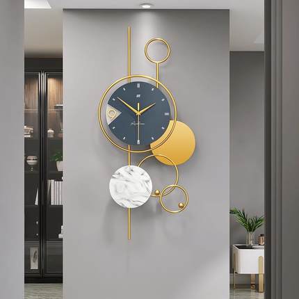 Light luxury clock, wall clock, living room