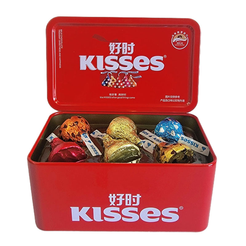 Hershey's/好时之吻巧克力 6粒心形铁盒装 休闲零食婚庆结婚喜糖