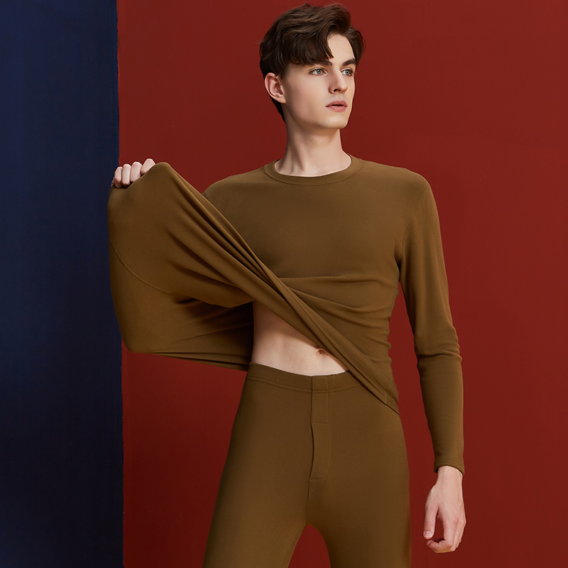 圆领秋衣秋裤套装男双