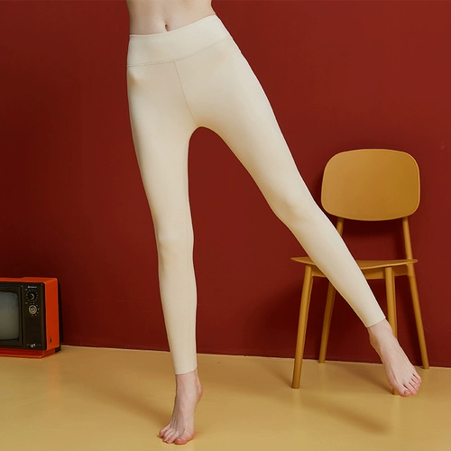 Бархатное демисезонное термобелье, леггинсы, утепленные штаны, удерживающий тепло утягивающий пояс на талию, высокая талия