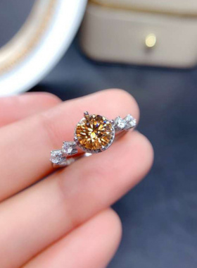 新款摩根石石戒指八心八箭女戒时