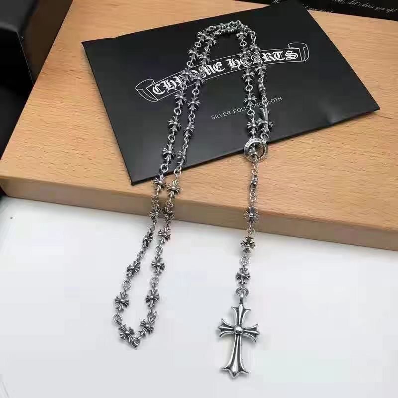 烟雨可调节可伸缩十字架项链男潮