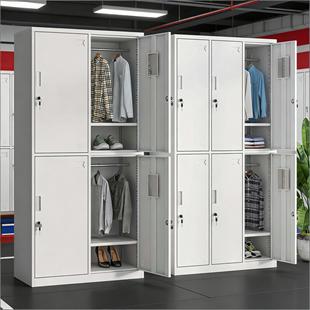 员工储物柜更衣柜宿舍带锁铁皮衣柜浴室换衣柜多门柜鞋柜工厂碗柜
