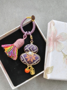 广西壮锦手工双面立体如意葫芦流苏包包挂饰钥匙扣