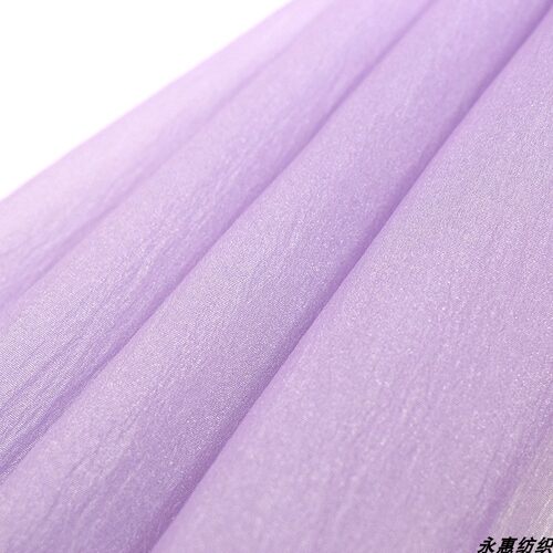 现货供应雪花飞欧根纱面料 轻薄飘逸柔软古风汉服连衣裙童装布料