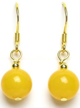 好事成双 蜜蜡耳饰