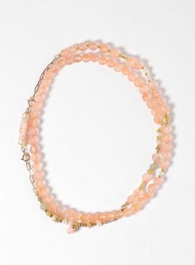 霞明玉映 南红项链