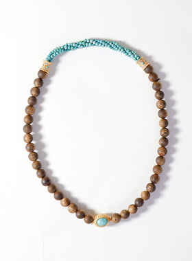 【爱华尚珠宝 双十一专场】奇楠沉香圆珠松石多圈手串