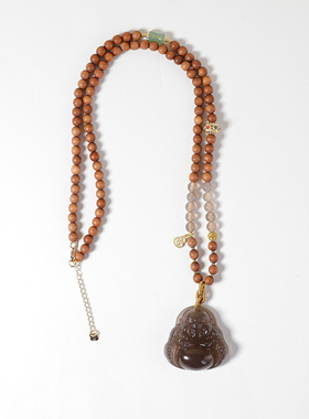 福慧双修 玛瑙佛公项链