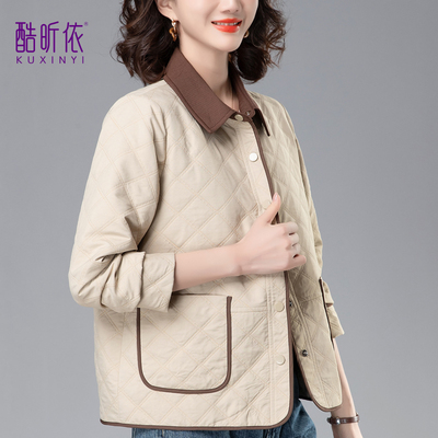 休闲短款女2025年春秋新款韩版宽松大码中年女士减龄