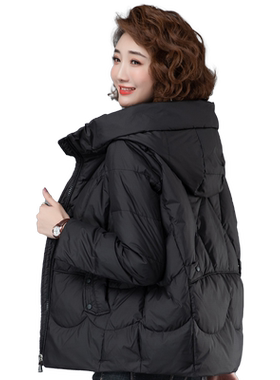 宽松短款轻薄羽绒服休闲连帽