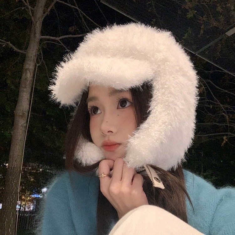 冬天帽子女款加厚保暖毛绒帽防风护耳雷锋帽纯色百搭显脸小短帽檐,居家日用,挡雨帽,淘宝优惠券,粉丝福利购,淘宝优惠卷