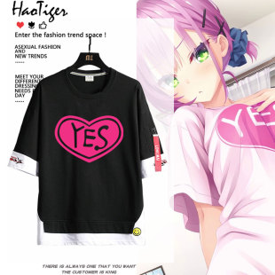 天使嚣嚣天使纷扰 谷风天音周边同款cos服夏季短袖T恤男女上衣潮