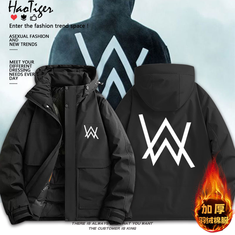 艾伦沃克嘉豪同款DJ潮faded周边同款羽绒棉服男女冬加厚保暖外套