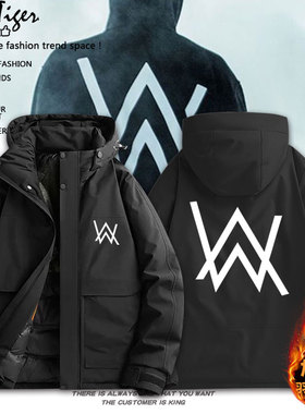 艾伦沃克嘉豪同款DJ潮faded周边同款羽绒棉服男女冬加厚保暖外套