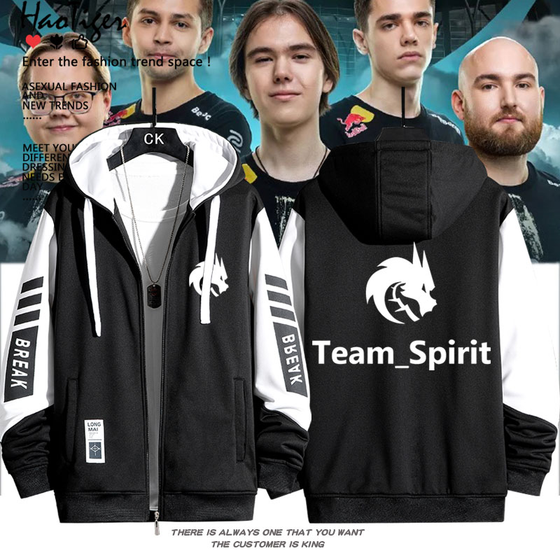 Team Spirit绿龙csgo比赛dota2战队服开衫拉链卫衣男女秋冬上衣服
