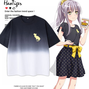 Roselia凑友希那周边同款cos服装短袖T恤男女夏季二次元纯棉衣服