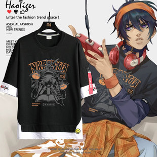JOJO纳兰迦小飞机黄金之风同人二次元联名周边短袖T恤男女棉上衣