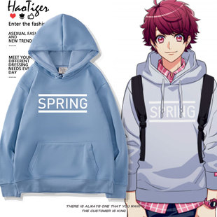 A3!满开剧团 佐久间咲也动漫周边连帽卫衣男女二次元秋冬上衣服潮