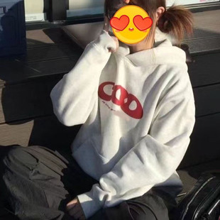 字母印花ins风潮牌新款美式复古小众连帽卫衣女款INS超火学生上衣