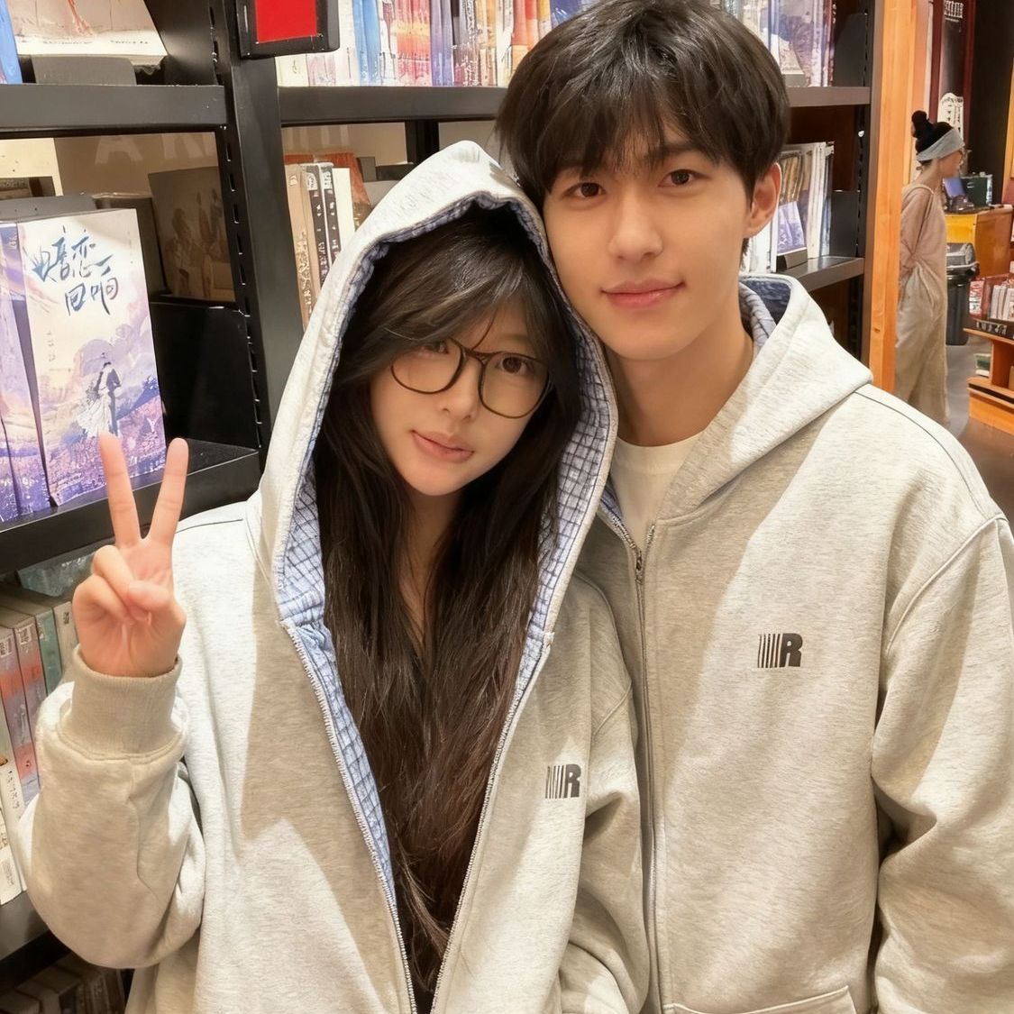 美式情侣外套拉链卫衣