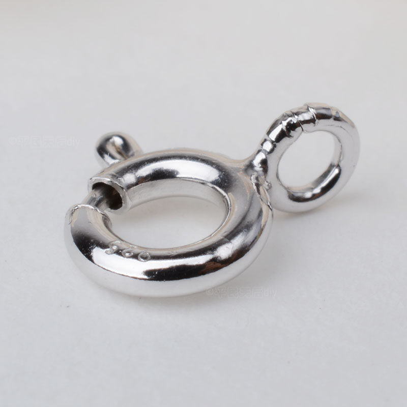纯银项链扣弹簧扣配件活口链接扣