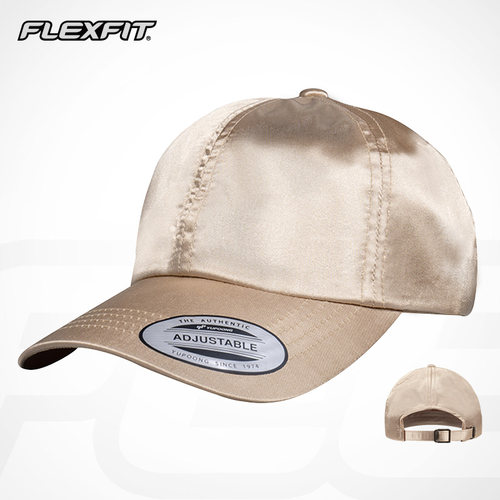 FLEXFIT弯檐软顶绸缎棒球帽