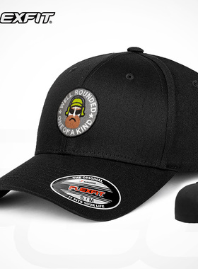 FLEXFIT全封闭刺绣棒球帽大头围弹力鸭舌帽男女防晒遮阳运动帽子