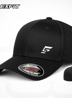 FLEXFIT美式硬顶棒球帽F刺绣潮牌男女高顶全封闭大头围防晒鸭舌帽